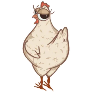 😎 frango, pássaro, animal, engraçado, desenho animado telegram sticker
