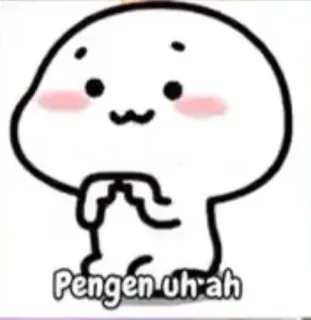 🤭 Pengen uh ah น่ารัก, คาวาอิ, น่าเอ็นดู, แปลก telegram sticker