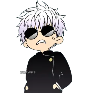 😠 Satoru Gojo Jujutsu Kaisen @HAWKS Anime, Manga, Jujutsu Kaisen, Gojo Satoru, Charakter, Fanart telegram sticker