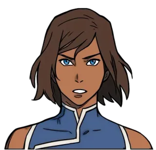 😠 Korra The Legend of Korra Cartoon, Avatar, Korra, Die Legende von Korra, Charakter whatsapp sticker