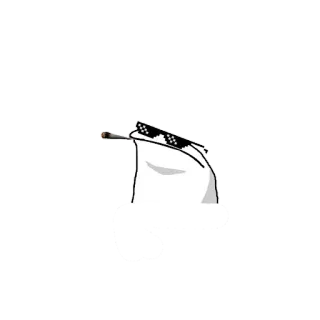 😎 ghost, sunglasses, pixelated, meme, humor, funny telegram sticker