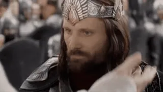 😊 Aragorn Lord of the Rings Aragorn, Il Signore degli Anelli, Viggo Mortensen, Re, Reazione, Applausi telegram sticker