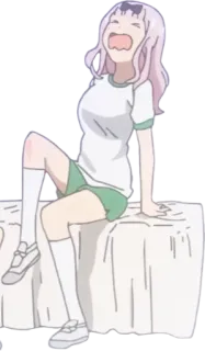 😩 Chika Fujiwara Kaguya-sama: Love Is War Anime, Chika Fujiwara, Kaguya-sama: Love is War, Tóc hồng, Dễ thương, Cô gái whatsapp sticker