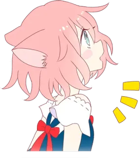 😮 Anime, Gatto, Kawaii, Carino, Manga, Personaggio telegram sticker