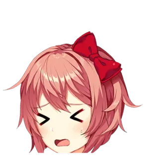 😳 Sayori Doki Doki Literature Club! anime, manga, doki doki literature club, sad, emotional telegram sticker