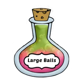 💊 Large Balls potion, flask, large, balls, humor, joke, funny telegram sticker