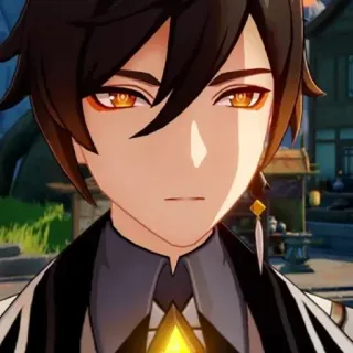 😶 Zhongli Genshin Impact Аниме, Genshin Impact, Чжун Ли, Видеоигра, Персонаж telegram sticker