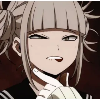 😉 Himiko Toga My Hero Academia 애니메이션, 토가, 나의 히어로 아카데미아, 빌런, 캐릭터, 와이푸 telegram sticker