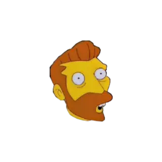 😯 Sideshow Bob The Simpsons Сайдшоу Боб, Симпсоны, мультфильм, в шоке, анимированный telegram sticker
