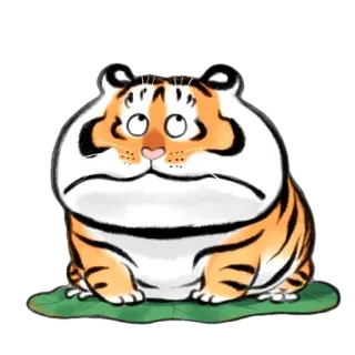 😐 tigre, carino, animale, adesivo telegram sticker