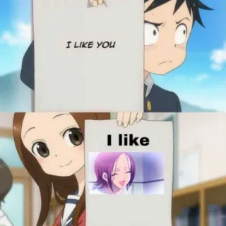 🤭 I LIKE YOU
I like Anime, Tình yêu, Trường học, Hài kịch, Đời thường telegram sticker