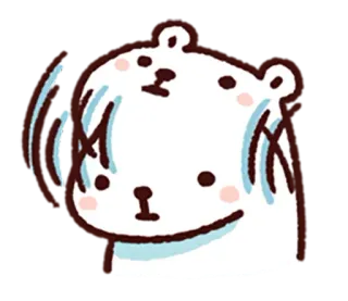 🙂 animale, orso, cartone animato, carino, kawaii, adesivo whatsapp sticker
