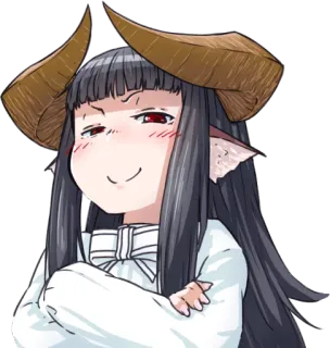 😉 アニメ, 悪魔, 角, ドヤ顔, 漫画, キャラクター telegram sticker