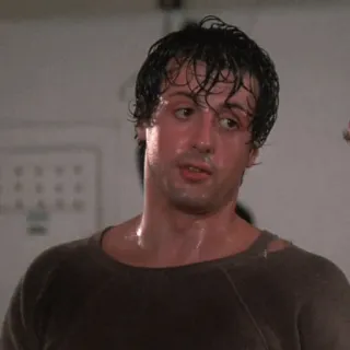 🌑 Sylvester Stallone Rocky sylvester, stallone, actor, sweat, boxing, movie telegram sticker