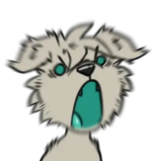 😤 dog, shouting, yelling, animal, cartoon, sticker, furry, expressive whatsapp sticker