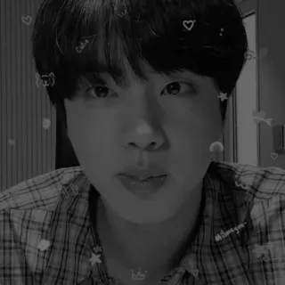 ✖️ Jin K-pop, BTS, Idole, Chanteur, Portrait, Personne telegram sticker