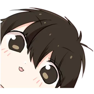🥹 Anime, Słodkie, Zerkanie, Kawaii whatsapp sticker