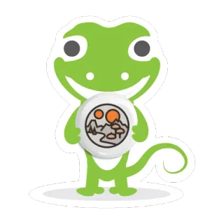 🏠 lagarto, verde, adesivo, desenho animado, animal whatsapp sticker