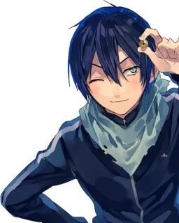 😏 Yato Noragami Anime, Manga, Yato, Noragami, Nháy mắt, Thần, Đồng xu telegram sticker