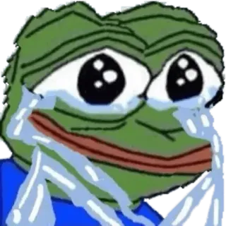 😔 Pepe the Frog Pepe, Żaba Pepe, Meme, Płaczący, Smutny, Meme internetowy telegram sticker