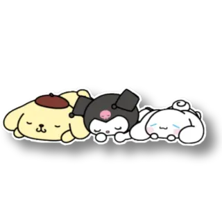 🥺 Anime, Dessin animé, Mignon, Kawaii, Dormir, Animaux telegram sticker