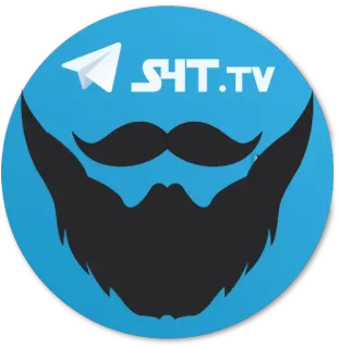 😎 SHT.TV telegram, soziale Medien, bart, logo telegram sticker