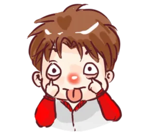 😛 cartoon, boy, gesture, offensive, middle finger telegram sticker