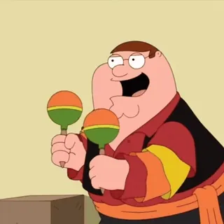 🥁 Peter Griffin Family Guy Cartone animato, Animazione, Maracas, Messicano, Musica telegram sticker