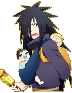 😠 Madara Naruto Anime, Mangá, Personagem, Uzumaki Naruto, Bebê, Uchiha telegram sticker