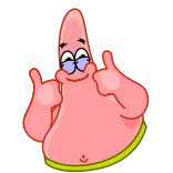 👍 Patrick Star Spongebob Squarepants patrick estrela, spongebob, desenho animado, joinha, nickelodeon telegram sticker