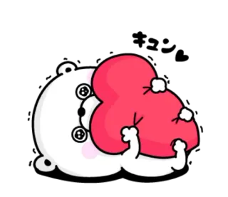 ❤️ oso, corazón, amor, lindo, dibujos animados, animal telegram sticker