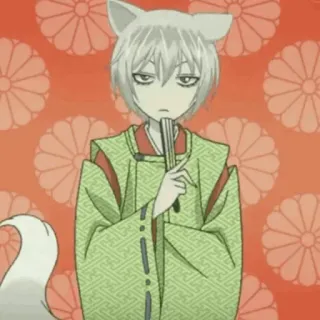 🤍 Tomoe Kamisama Kiss アニメ, 狐, キツネ, 漫画, 巴衛, 神様はじめました whatsapp sticker
