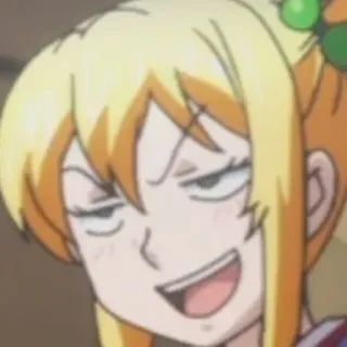 😏 Anime, Presunçoso, Expressão facial, Desenho animado, Loiro, Personagem telegram sticker