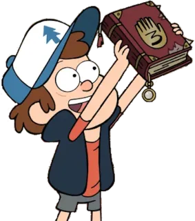 😀 Dipper Pines Gravity Falls dessin animé, personnage, livre, Gravity Falls, Dipper Pines telegram sticker