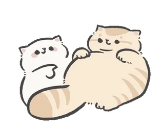 ⭐ kat, kitten, lief, dier, huisdier, schattig, cartoon telegram sticker