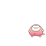 👌 kat, schattig, roze, dier, cartoon, sticker telegram sticker