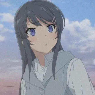 🌸 Mai Sakurajima Rascal Does Not Dream of Bunny Girl Senpai anime, bunny girl senpai, cute, cartoon telegram sticker