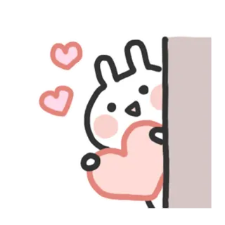 💓 bunny, rabbit, heart, cute, love, cartoon telegram sticker