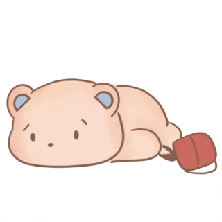 😴 bear, cute, kawaii, animal, sad telegram sticker