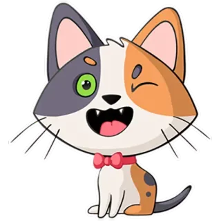 😉 Katze, Cartoon, Tier, süß, kawaii, Aufkleber telegram sticker