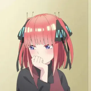 🦋 Nino Nakano The Quintessential Quintuplets Anime, Chica, Nino Nakano, The Quintessential Quintuplets, pelo rosa telegram sticker