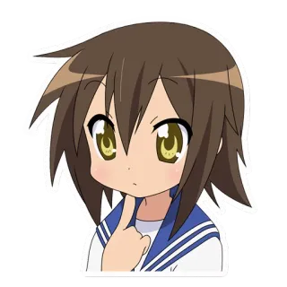 😐 Anime, Mädchen, Cartoon, Denken, Süß telegram sticker