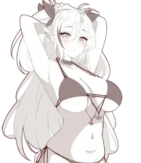 😍 Garota anime, Roupa de banho, Desenho animado, Personagem, Ilustração whatsapp sticker
