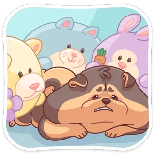 😬 dễ thương, động vật, chó, thỏ, chuột hamster, gấu, sticker telegram sticker