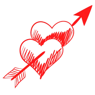 💘 serce, strzałka, miłość, walentynki, romantyczny, czerwony whatsapp sticker