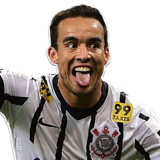 😜 fútbol, deportes, fútbol, atleta, jugador, Corinthians, tonto, retrato whatsapp sticker