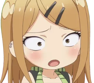 😕 anime, cartoon, cute, girl, expression, shocked, surprised telegram sticker
