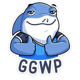 👍 GGWP лягушка, палец вверх, хорошая игра, хорошо сыграно, эмодзи whatsapp sticker