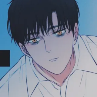 🐾 hombre, anime, manga, ilustración, retrato, arte telegram sticker