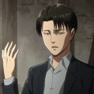 ☁️ Levi Ackerman Attack on Titan anime, attack on titan, levi, levi ackerman, character, manga telegram sticker